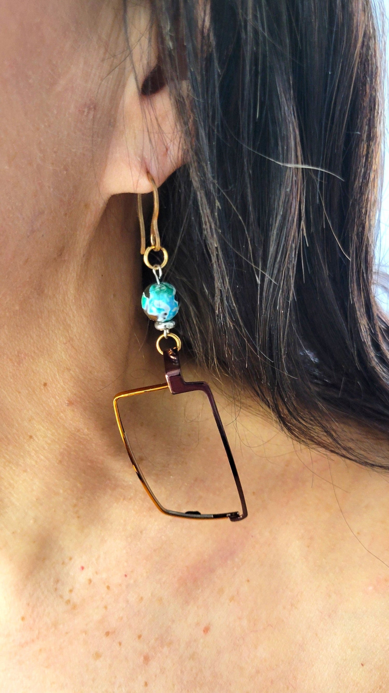 Boucles d'oreilles lunettes québec