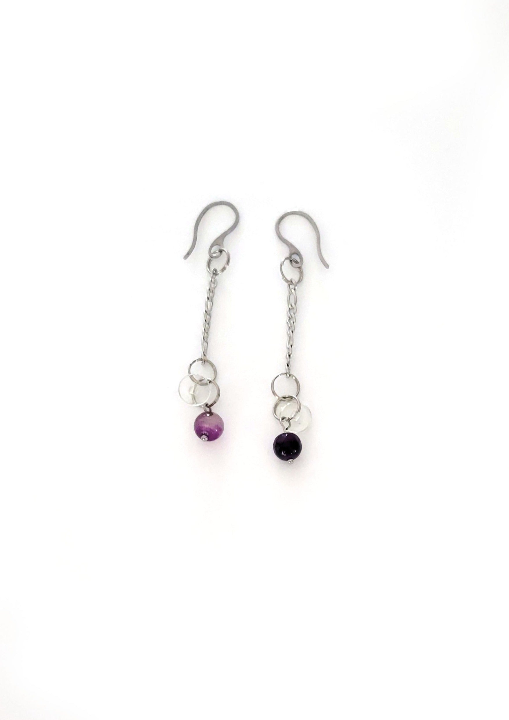 Pétales-violet | boucles d'oreilles