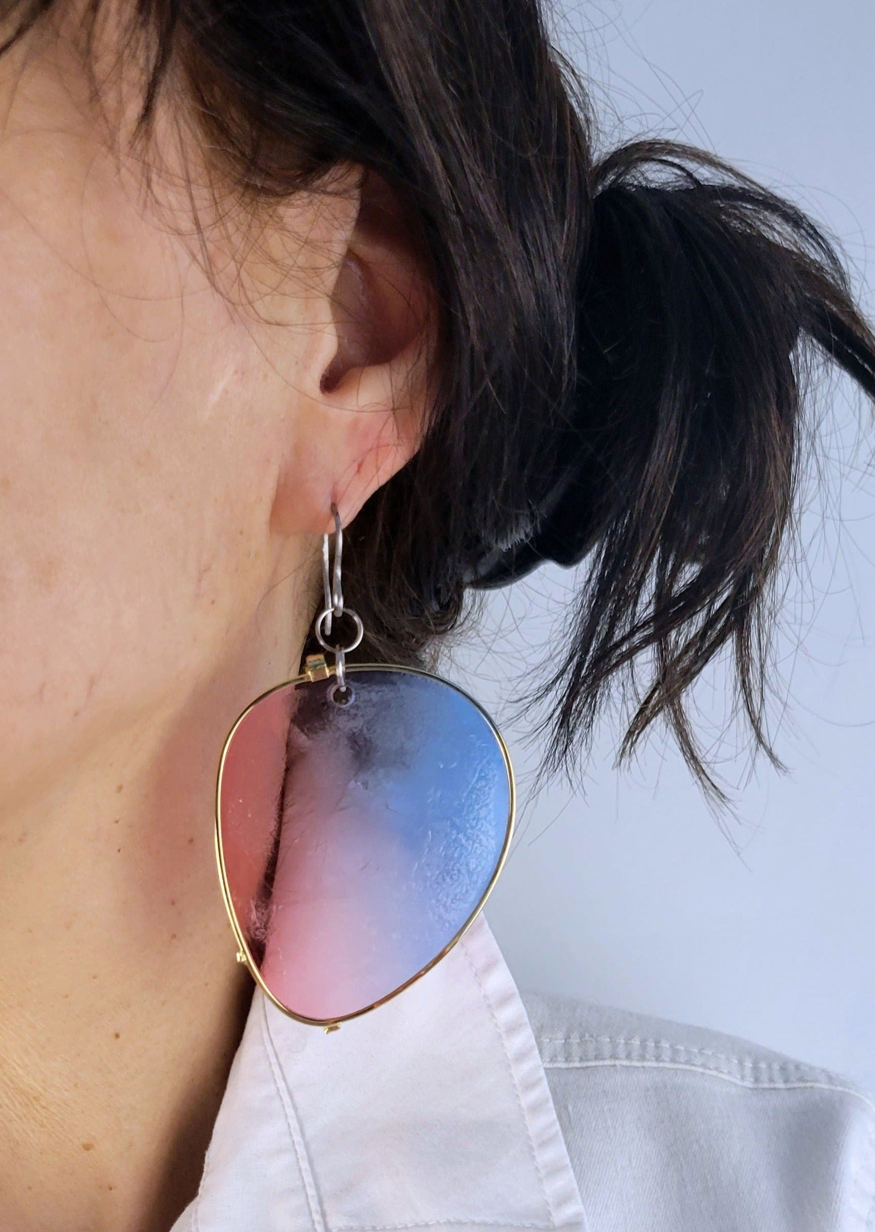 Aviateur-multicolore | boucles d'oreilles