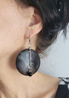 PlanNet-noir | boucles d'oreilles