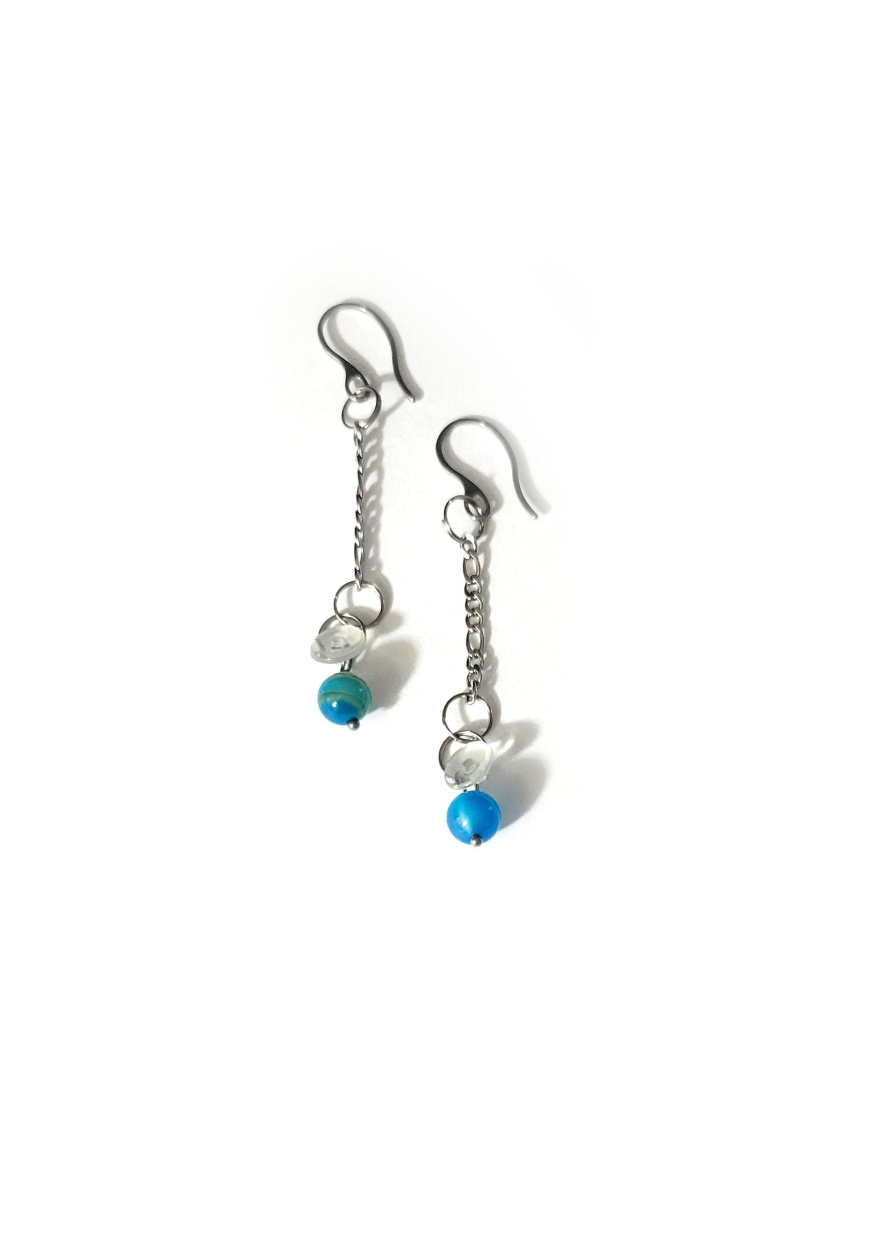 Pétales-bleu | boucles d'oreilles