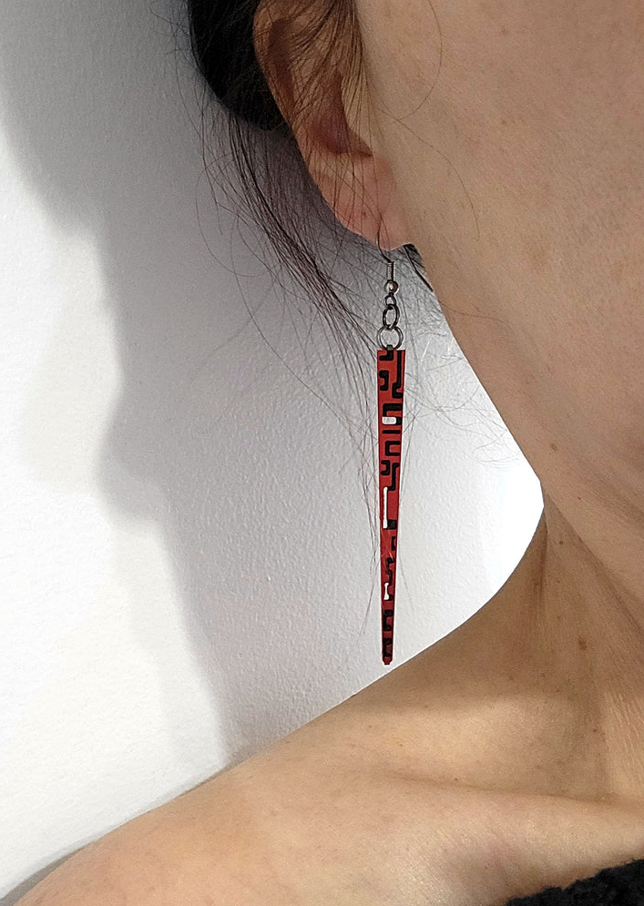 Branch-rouge | boucles d'oreilles