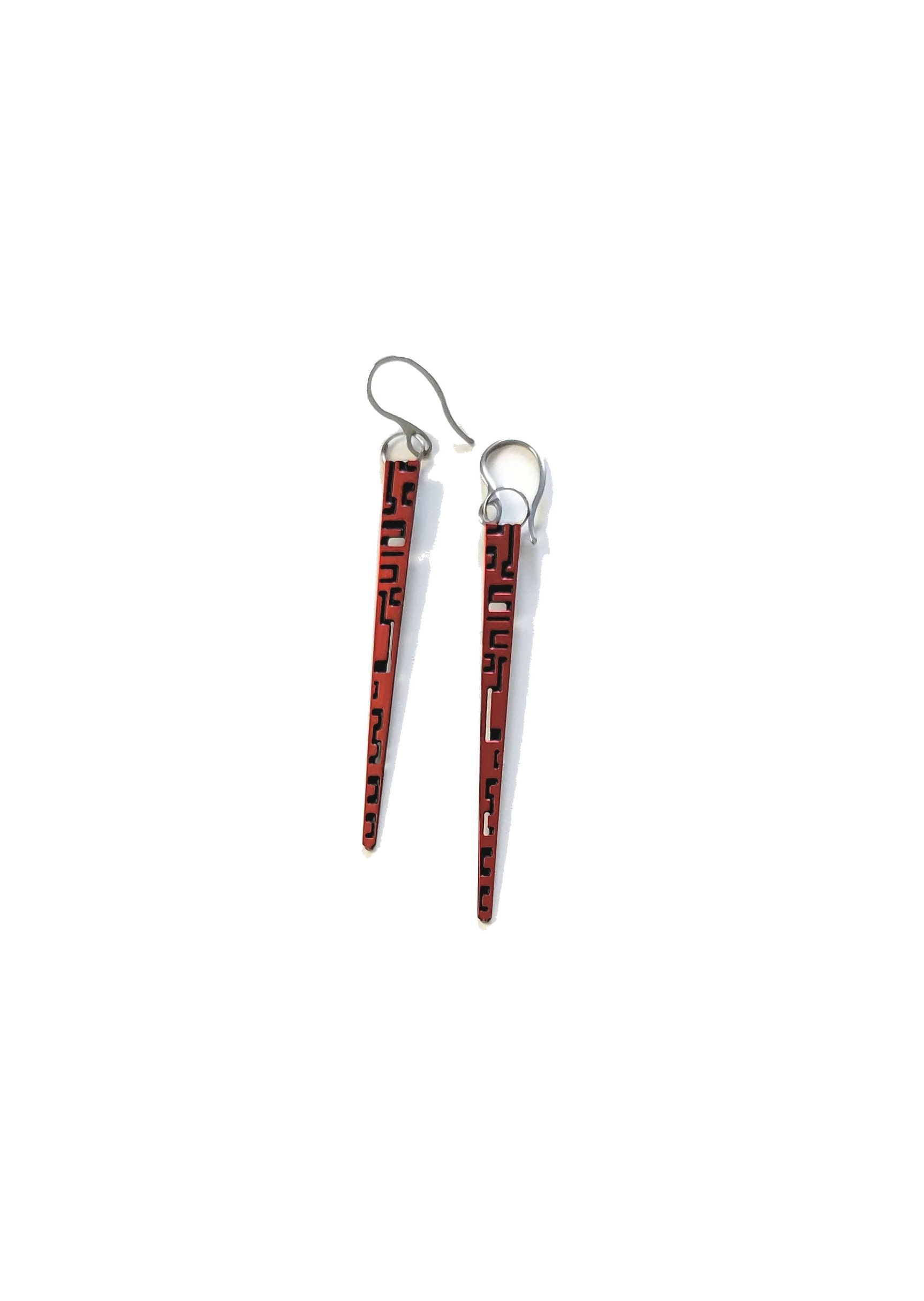 Branch-rouge | boucles d'oreilles