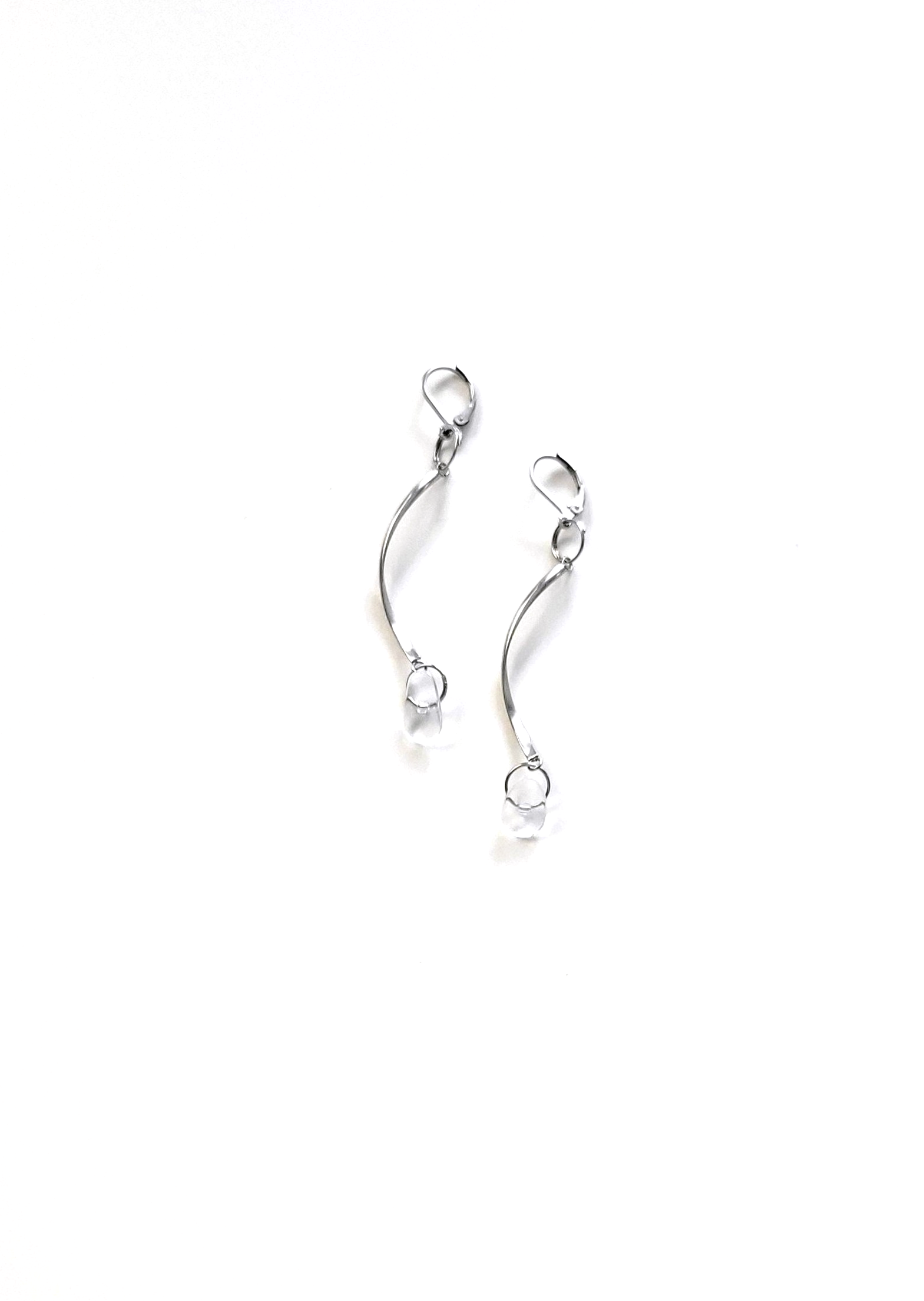 Coussins-transparent | boucles d'oreilles