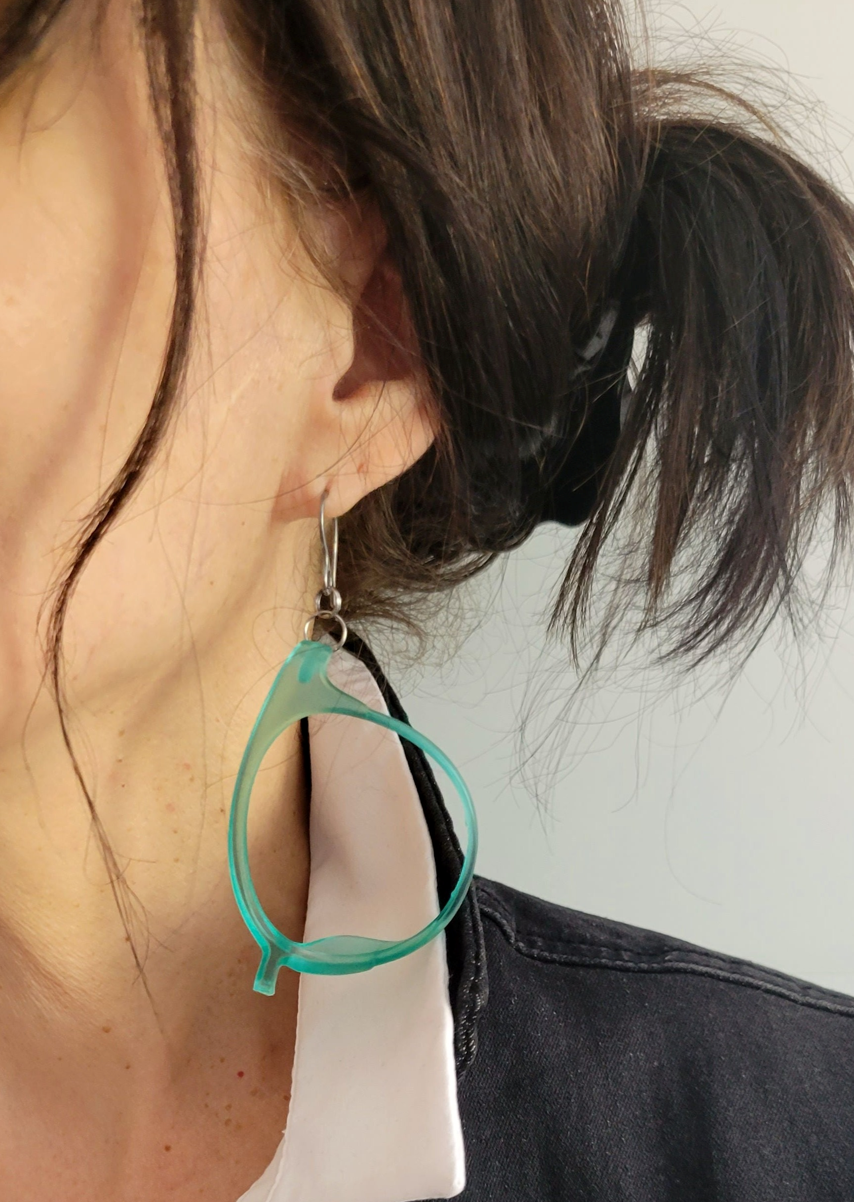 Frame-vert | boucles d'oreilles