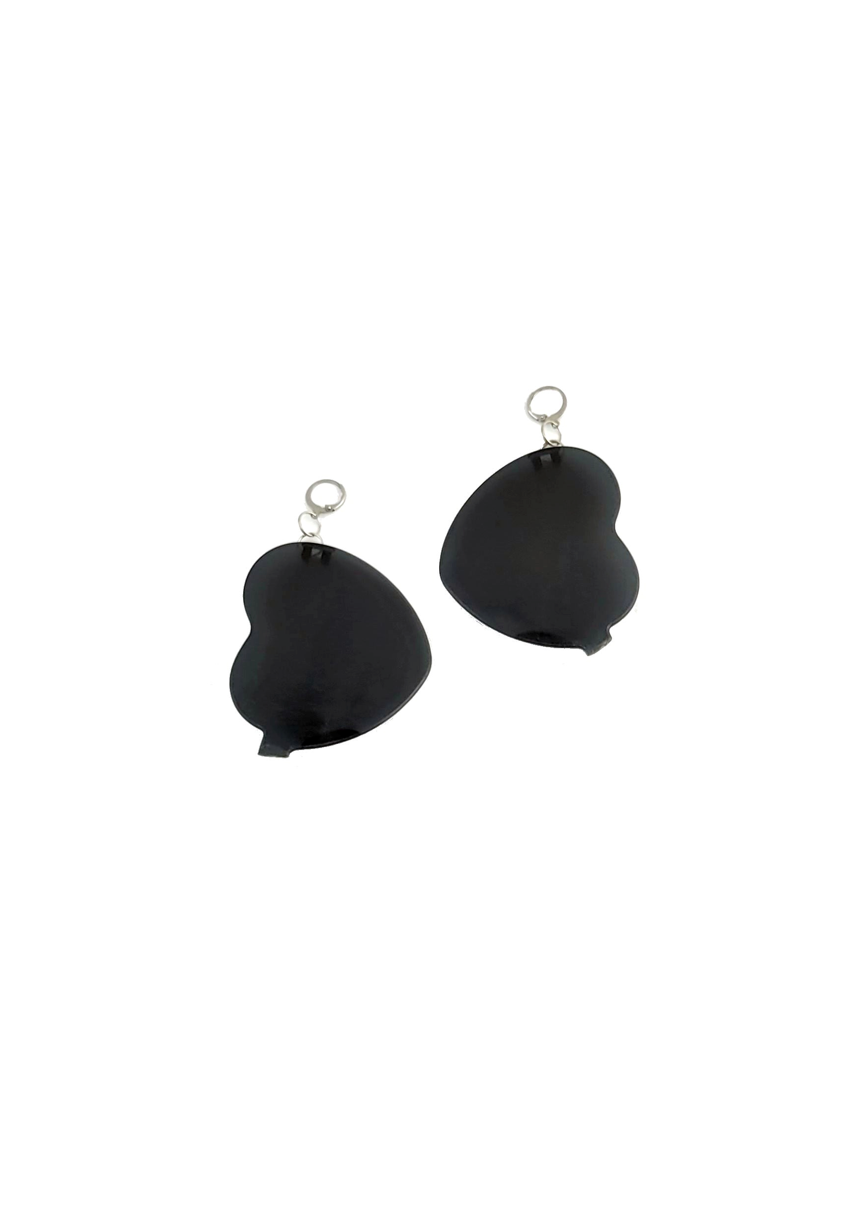 Hearts-noir ♡ | boucles d'oreilles