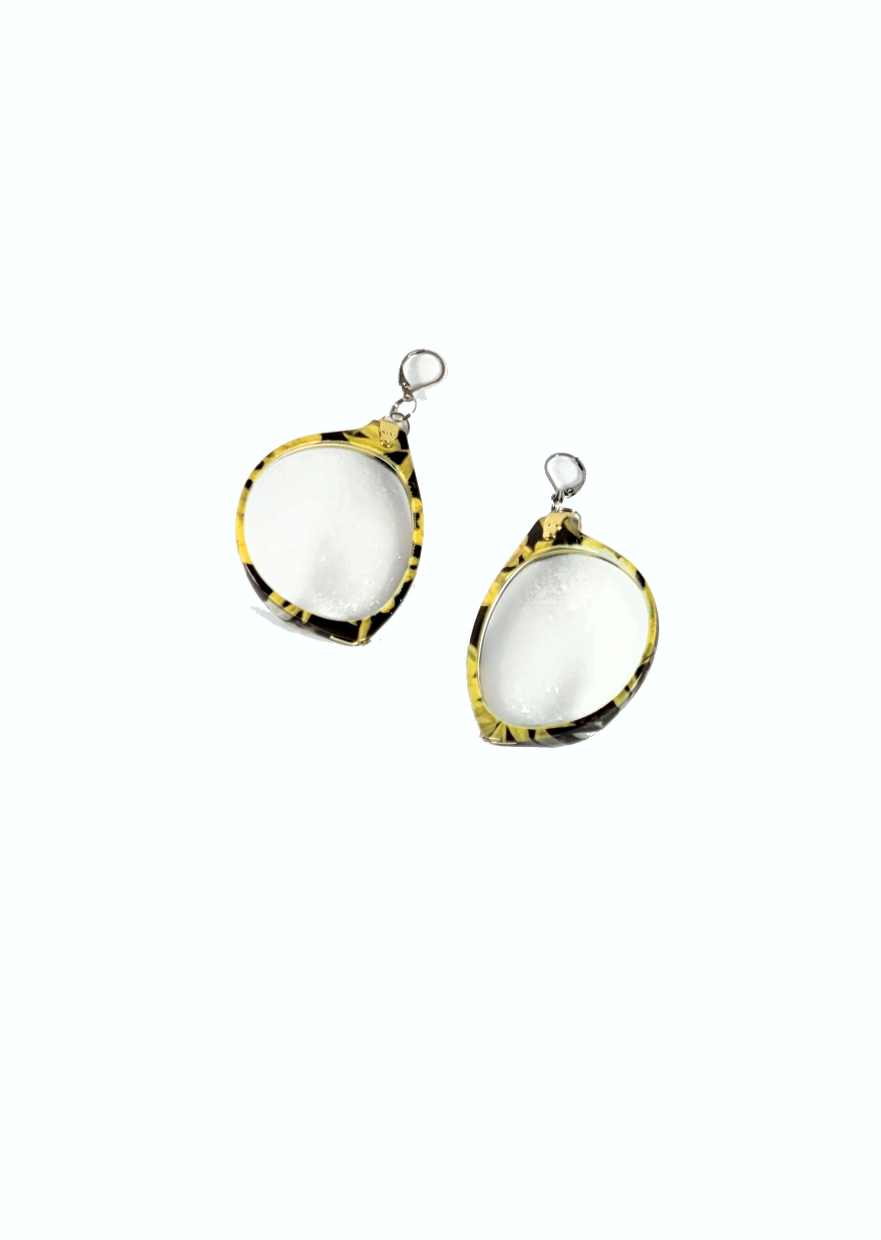 Hublots-jaune | boucles d'oreilles