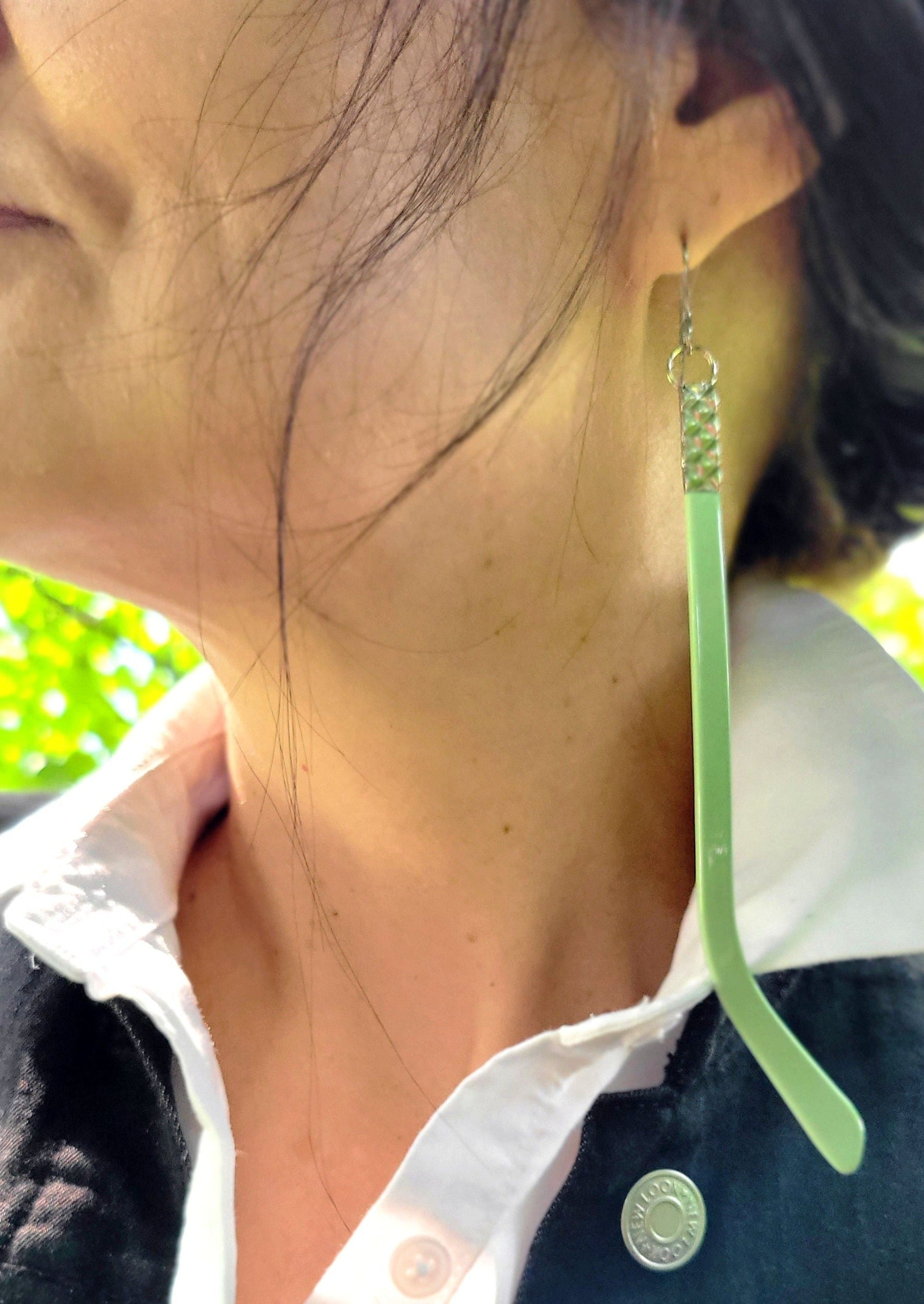 Jumeau-vert | boucles d'oreilles