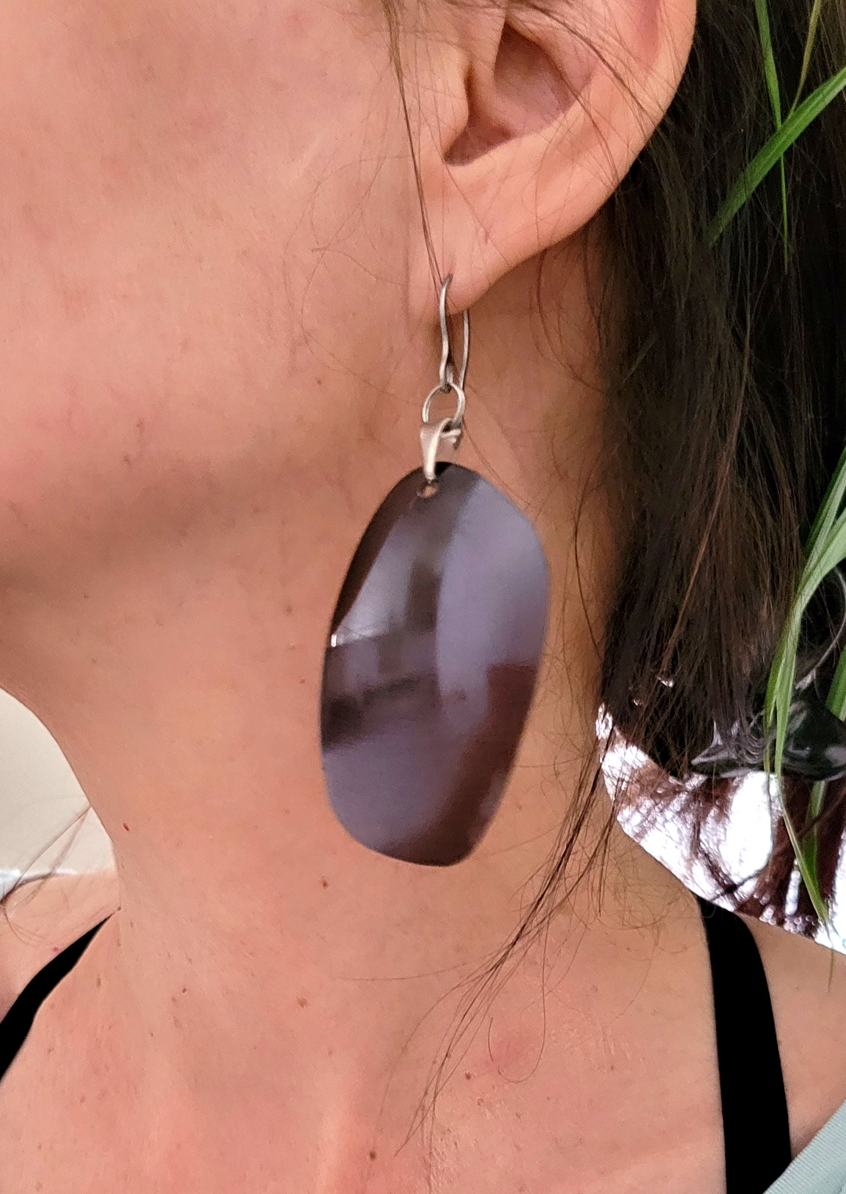 Rayon-deux tons | boucles d'oreilles