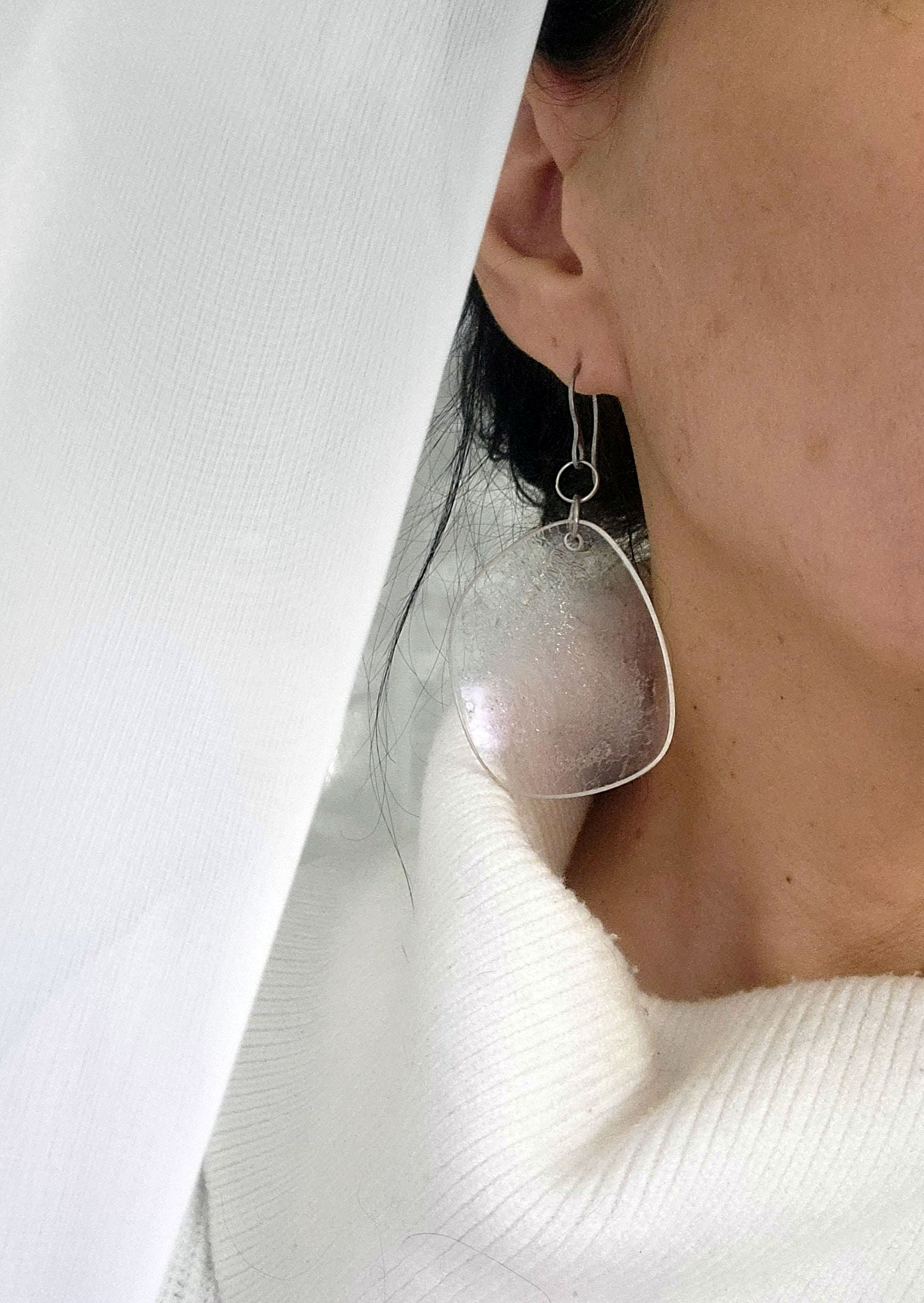 Reflet-transparent | boucles d'oreilles