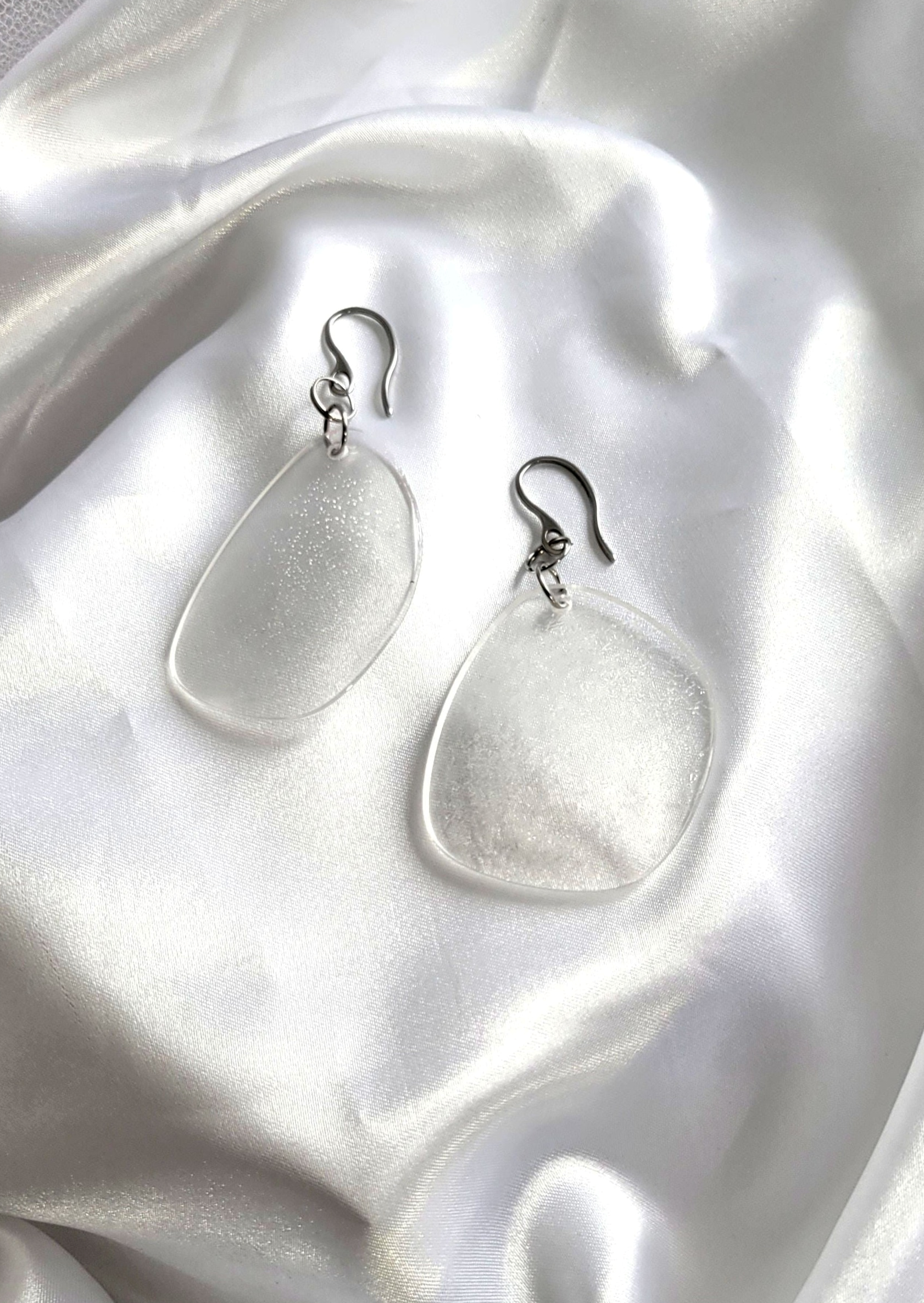 Reflet-transparent | boucles d'oreilles