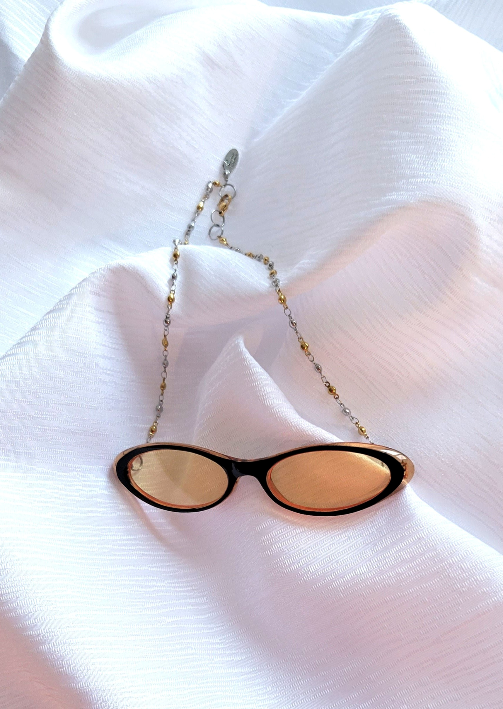 Mini Binocle-orange | collier