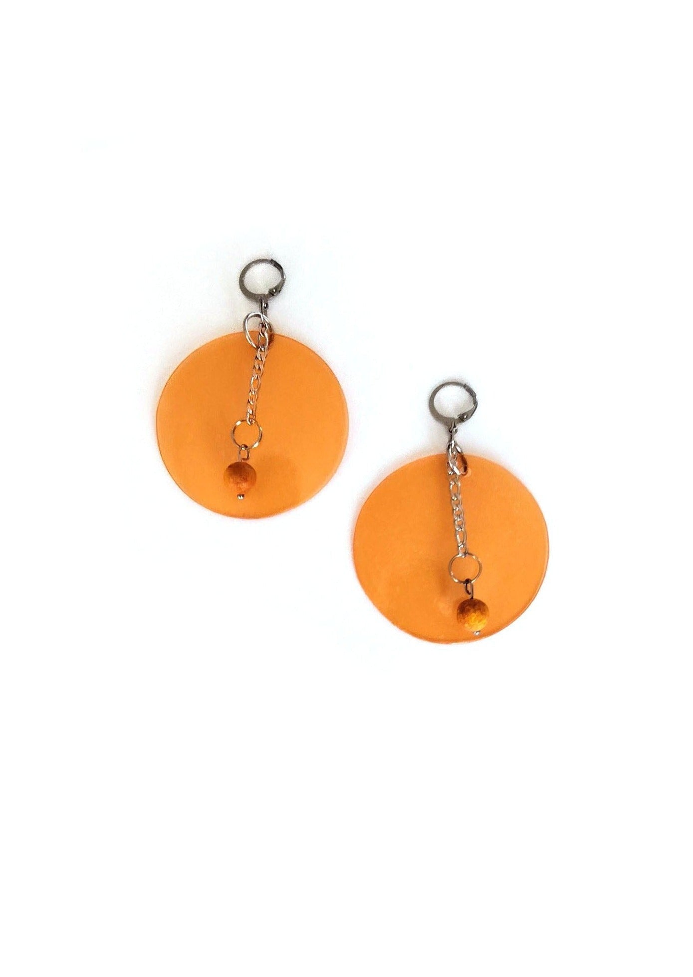 PlanNet-orange | boucles d'oreilles