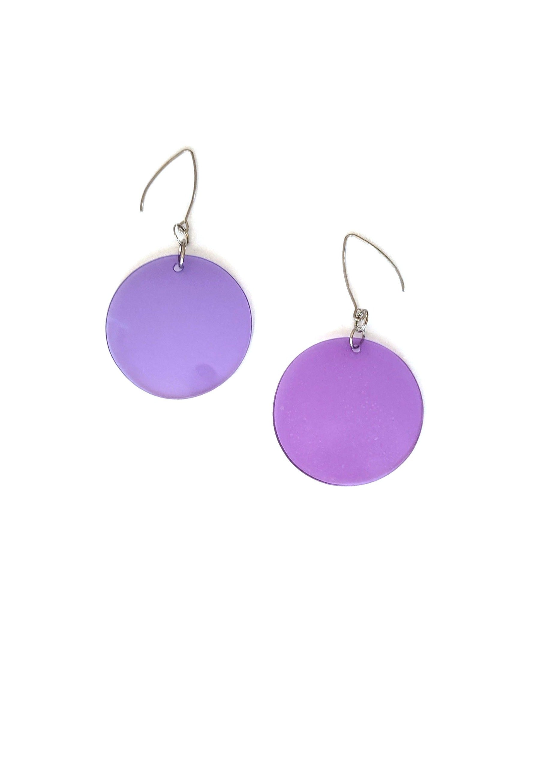 Planète-violet | boucles d'oreilles