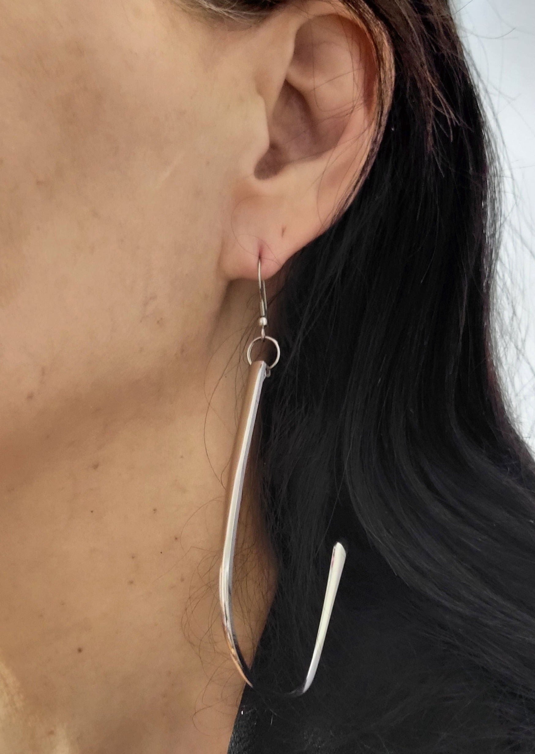 lOOping-argent | boucles d'oreilles